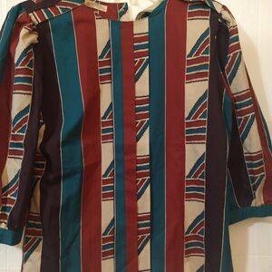 Rare Diane Von Furstenberg Sz 6 Striped Top